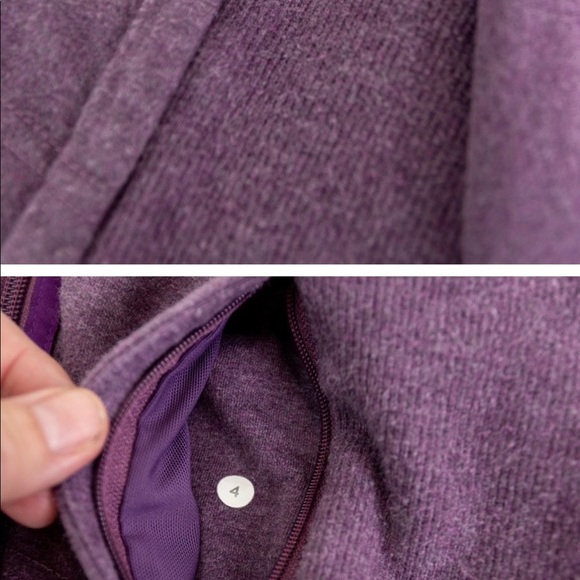 Lululemon Course-ette Heathered Purple Jacket sz 4 - Picture 9 of 10